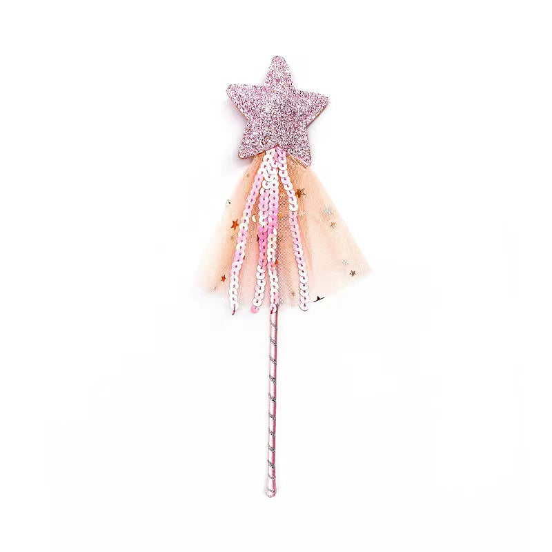 Children Pentacle Glitter Fairy wand
