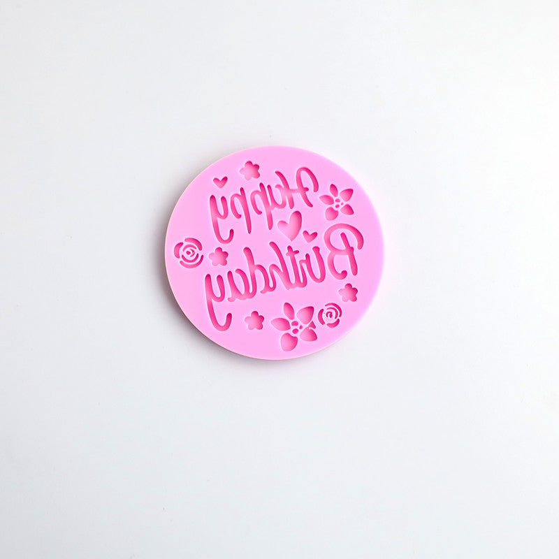 happy birthday plastic cookie cutter embosser plastic stamp fondant mold