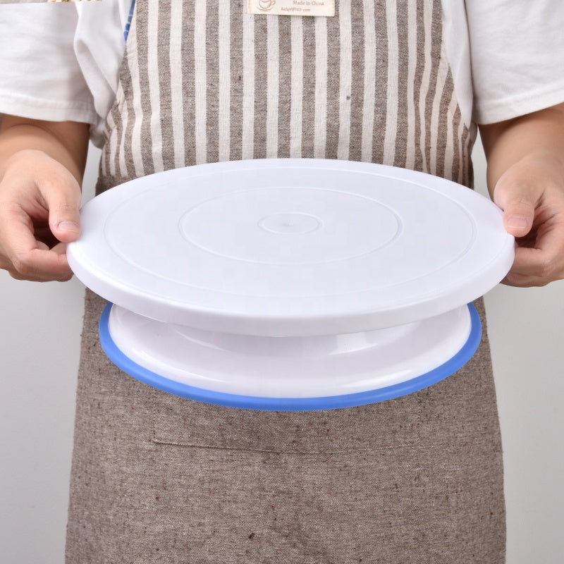 Plastic Revolving Cake Stand Decorating Kit Display Stand Cake Tools Accessories Rotating Cake Turntable Server