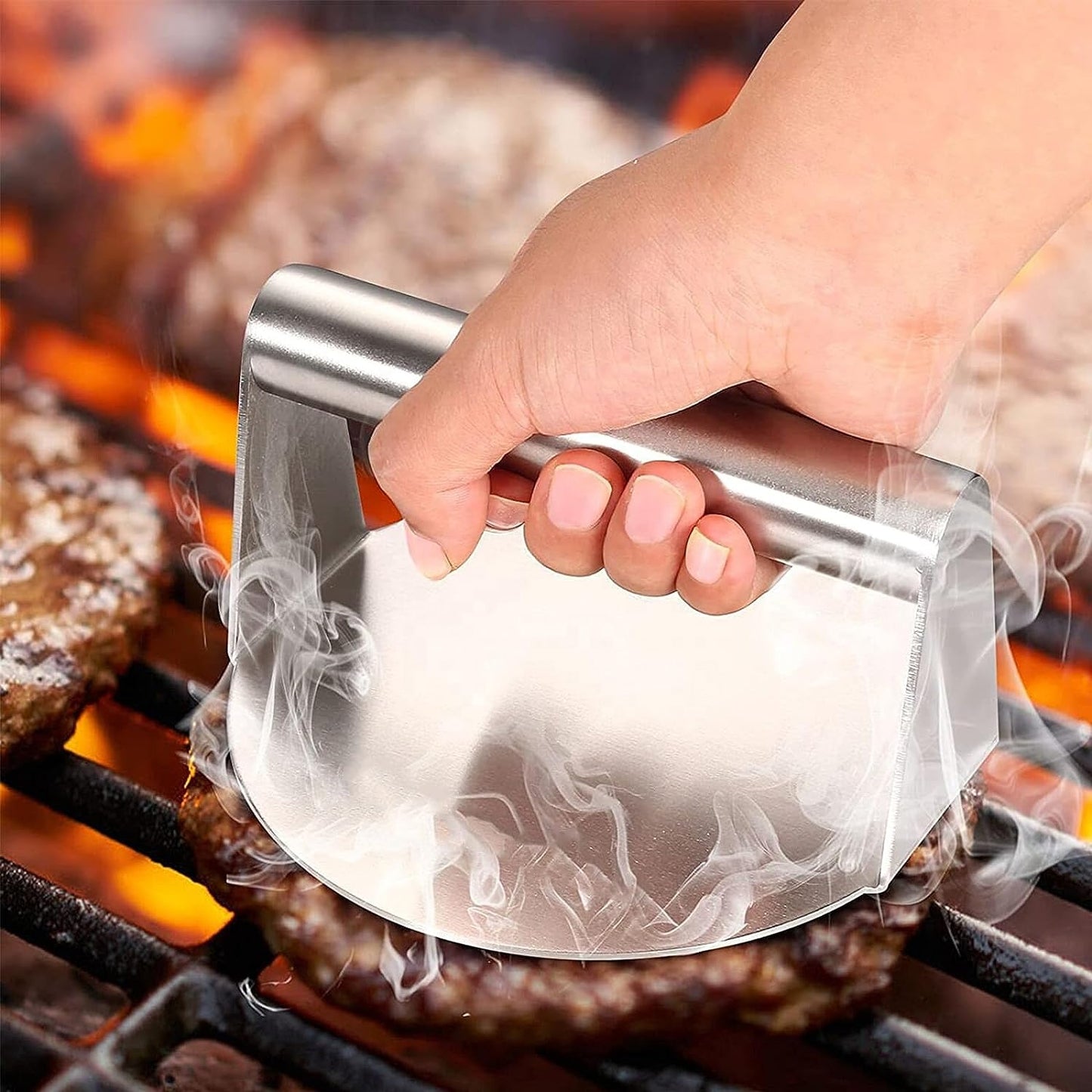 Stainless Steel Smash Burger Press for Grilling Meat Patty