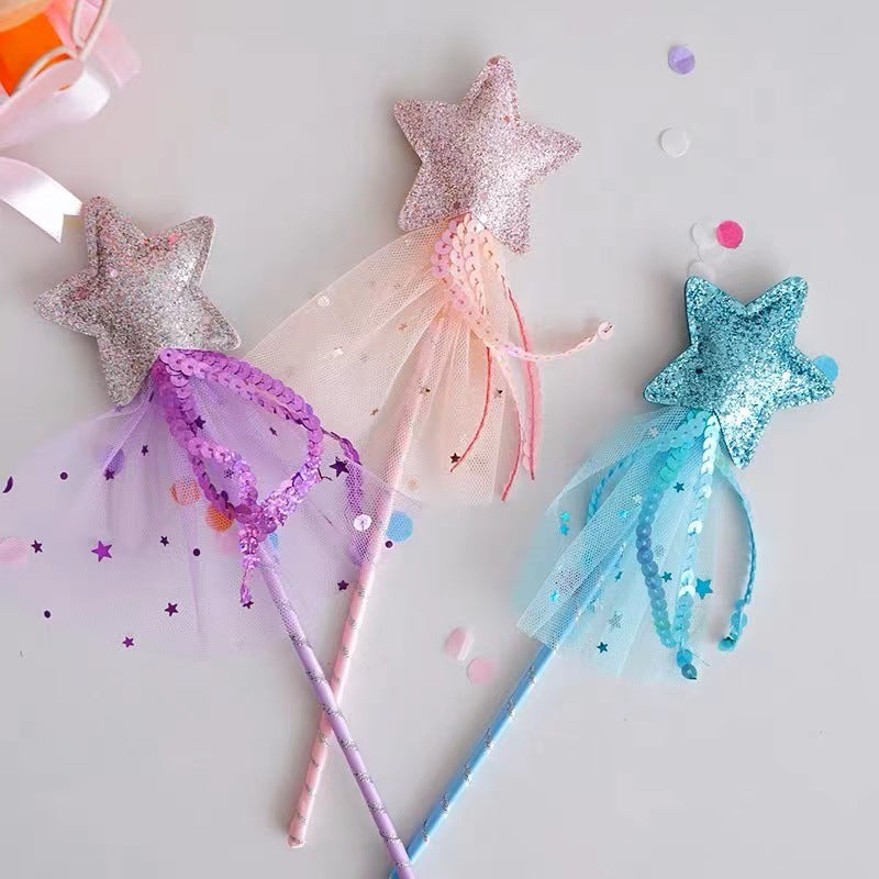 Children Pentacle Glitter Fairy wand
