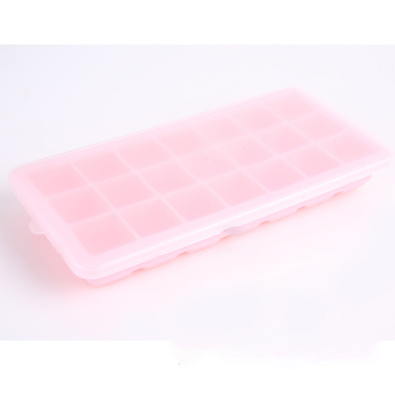 Bpa Free 21 Cavity Ice Mould Silicone Ice Cube Tray With Lid