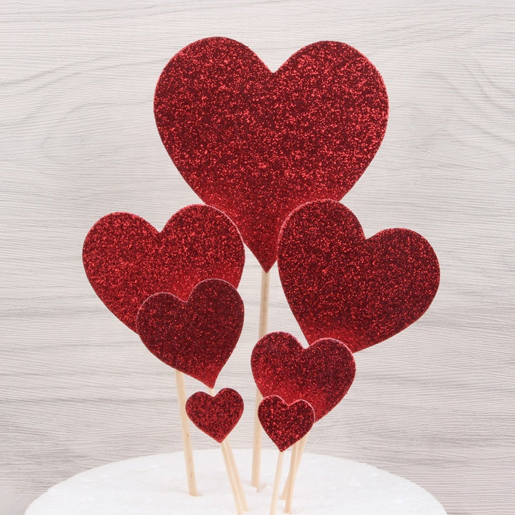 Heart shape cake topper for valentines day wedding party