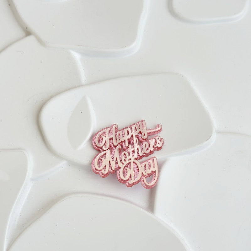 Mother's Day acrylic cake toppers for cupcakes