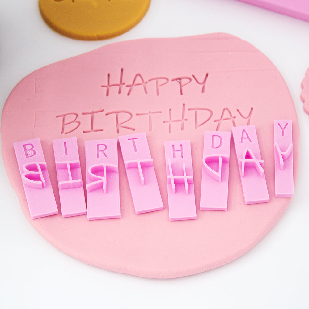 alphabet stamp full set letter plastic embosser stamp cookie cutter