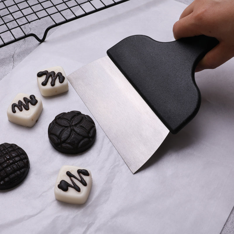 6 Inch Stainless Steel Pastry Scraper Cutter Chocolate Tools Steak Chocolate Putty Shovel