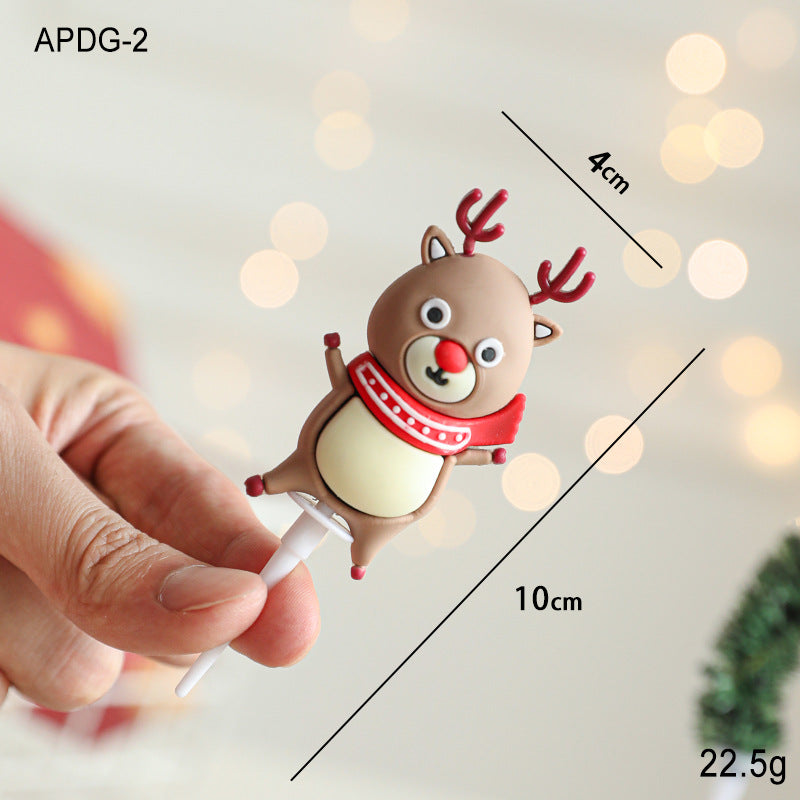 Christmas cake decoration Santa Claus Snowman deer wreath
