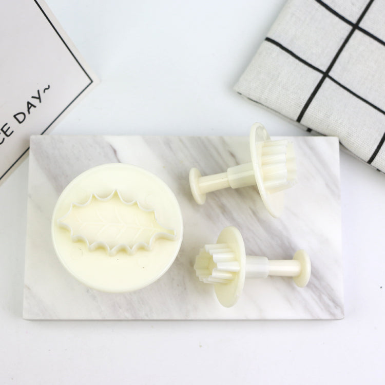 Fondant Rose Leaf Plunger Cake Cutter Sugarcraft cutters