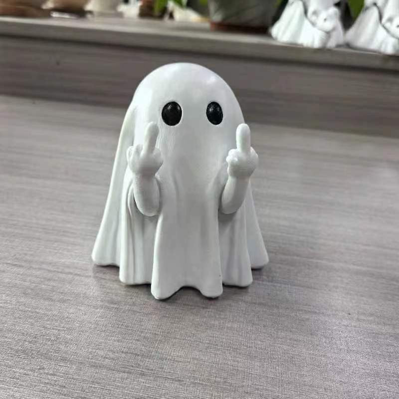 Middle finger Cute Ghost for Halloween decoration