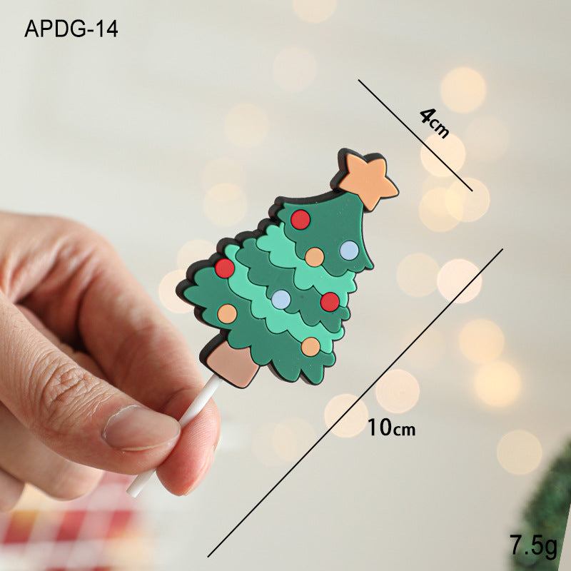 Christmas cake decoration Santa Claus Snowman deer wreath