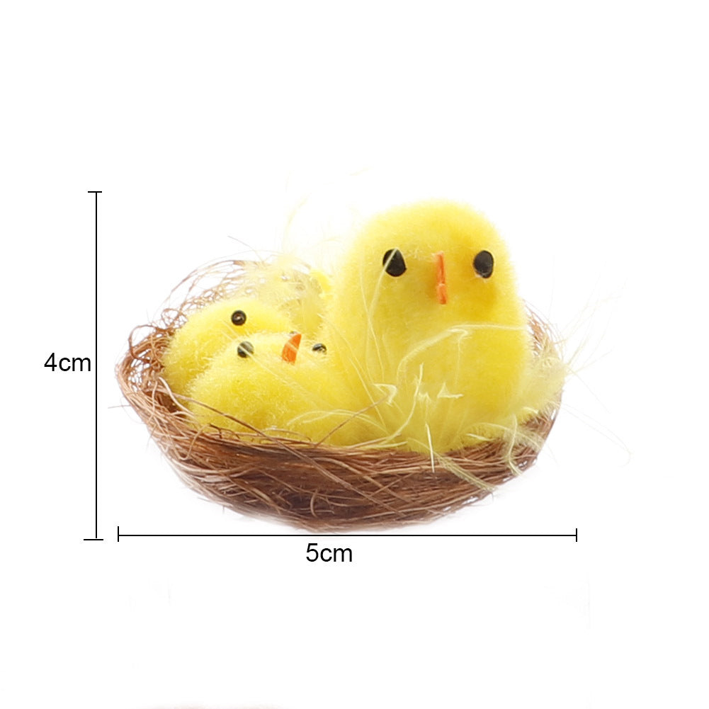 mini easter chicks with nest