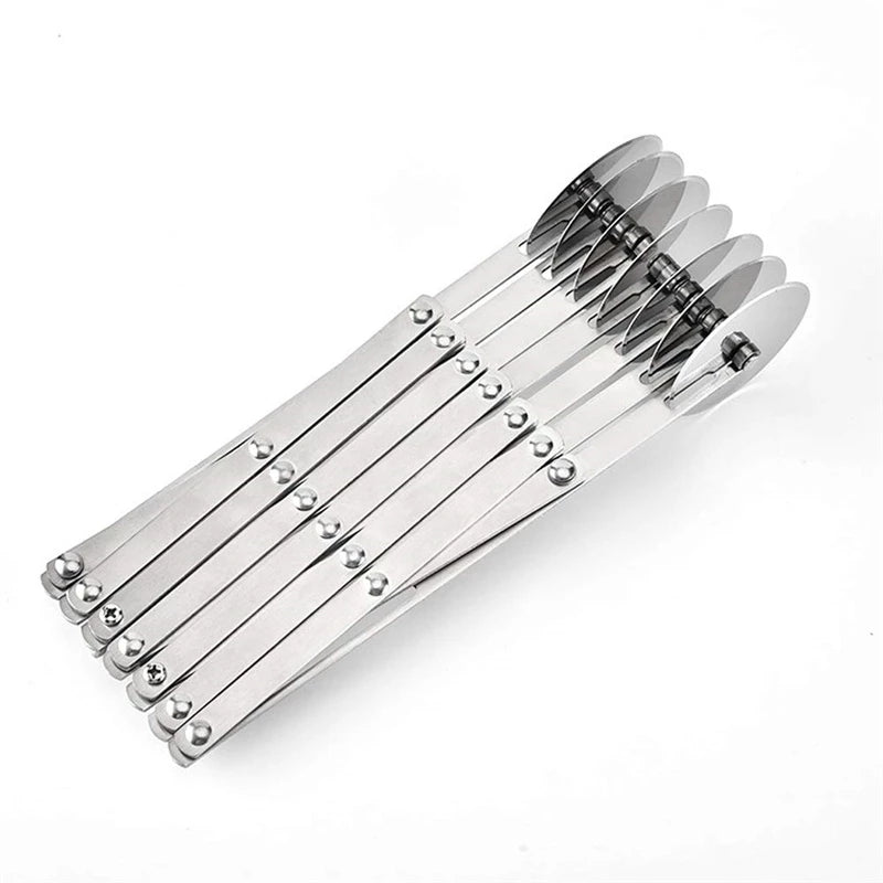 7 Wheels Flexible Roller Rounder Blade Stainless Steel Dough Cutter
