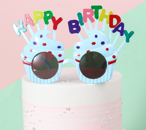 happy birthday plastic glasses