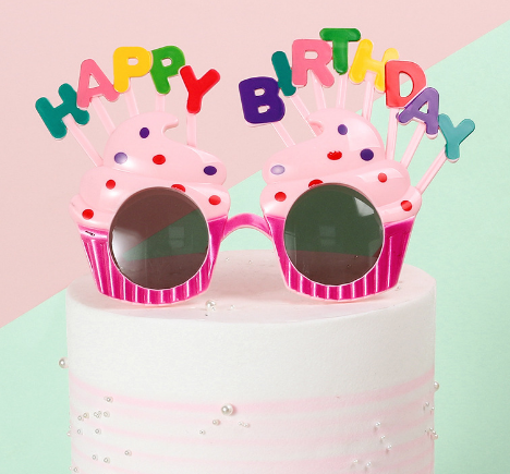 happy birthday plastic glasses
