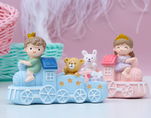 prince and princess cake topper boy and girl resin figurines for cake decoration