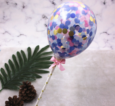 confetti balloon cake topper