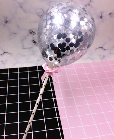confetti balloon cake topper