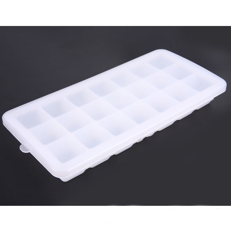 Bpa Free 21 Cavity Ice Mould Silicone Ice Cube Tray With Lid