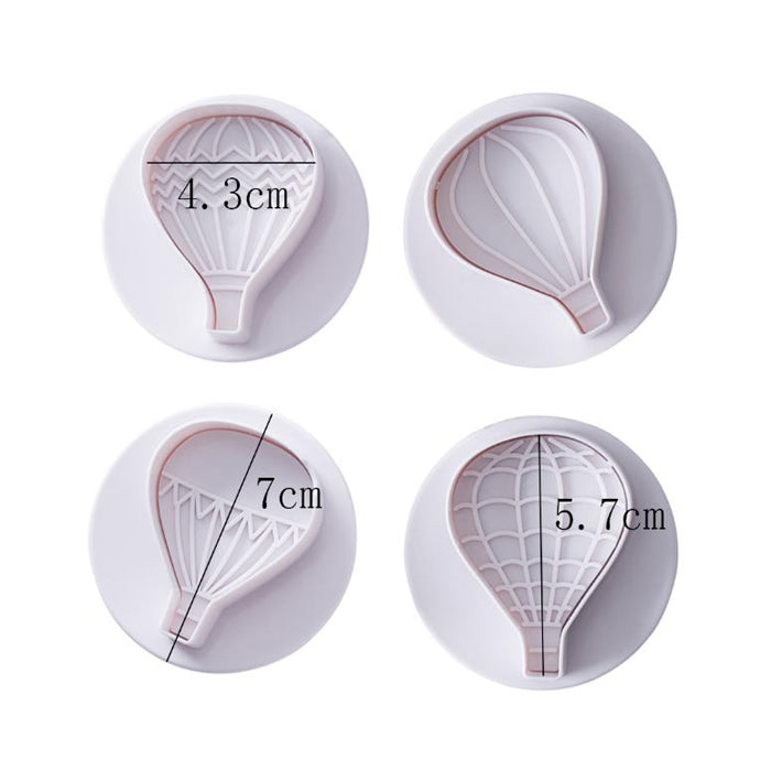 9Pcs Balloons and Cloud Cake Decoration Fondant Mold Set Hot Air Balloon Cookie Cutters for Cake Cupcake Decorating Tools