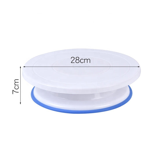 Plastic Revolving Cake Stand Decorating Kit Display Stand Cake Tools Accessories Rotating Cake Turntable Server