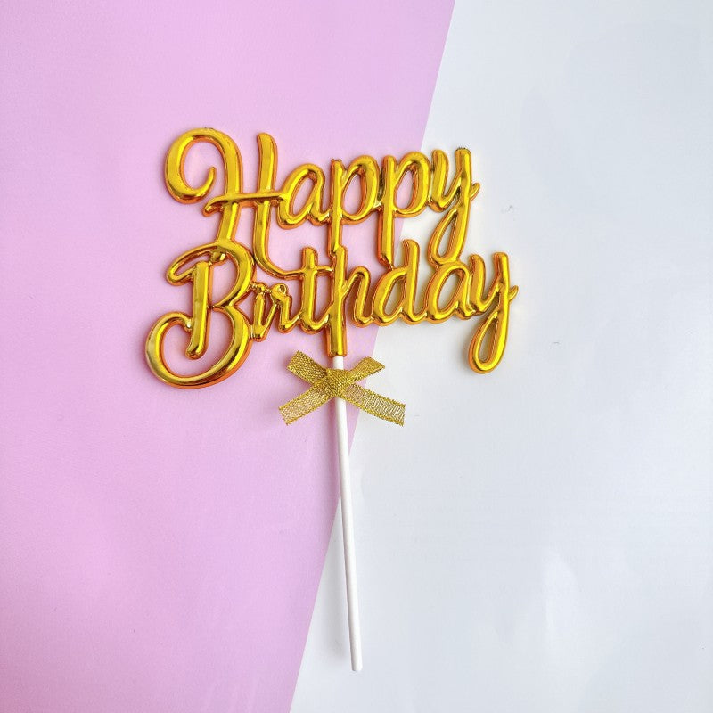 Spanish  Russian happy birthday acrylic cake topper