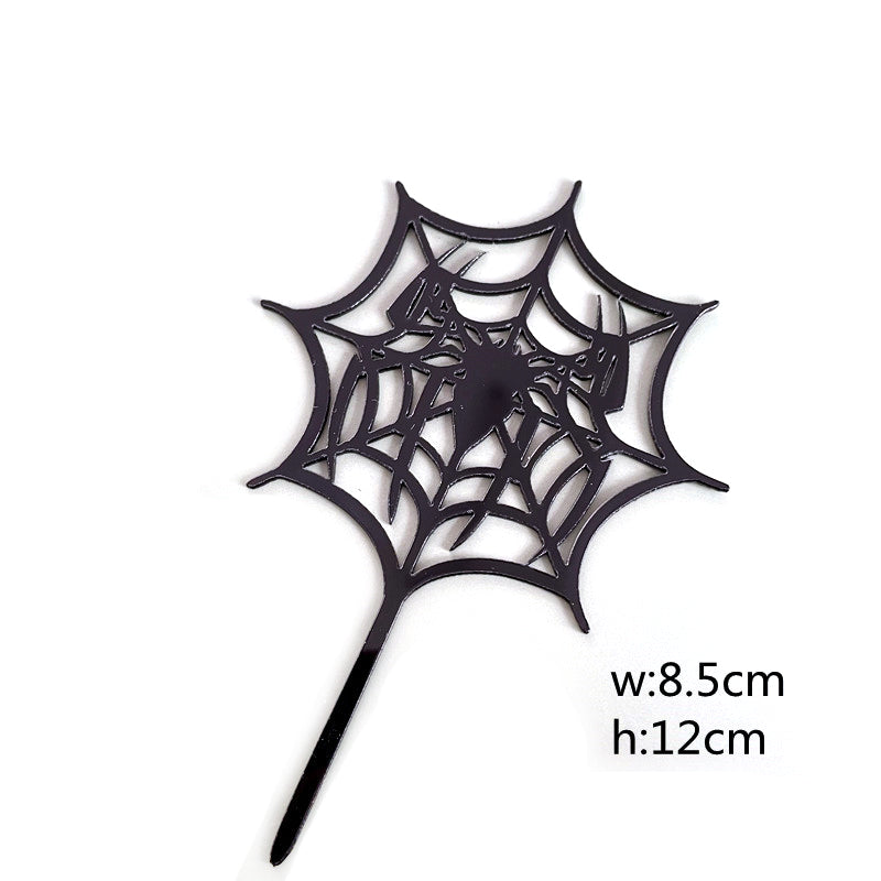 Black Halloween Acrylic Cake Topper Happy Halloween Cake Topper For Party decorations