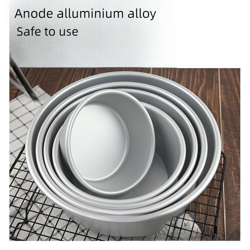 4 - 10 Inch Aluminum Alloy Anode Round Shape Solid Base Cake Mold