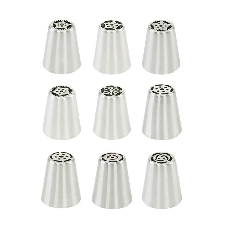 Stainless Steel Russian Nozzles Cake Decorating Icing piping tips Large Cake Nozzles seamless stainless steel pastry nozzles