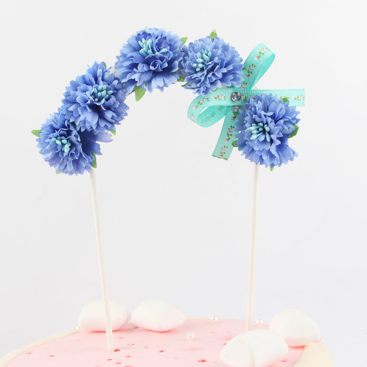 Flower arch cake insert topper