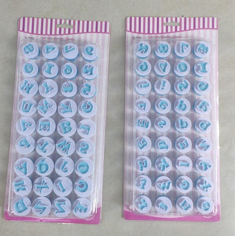Creative plastic lowercase alphabet 3d fondant tools cake decorating letters number shape cutter