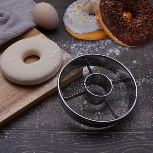 Household baking diy stainless steel big cookie biscuit round donuts mold doughnut cutter