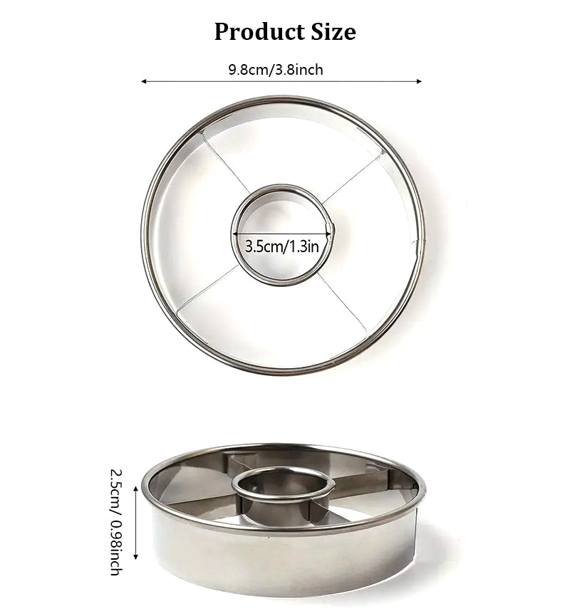 Household baking diy stainless steel big cookie biscuit round donuts mold doughnut cutter