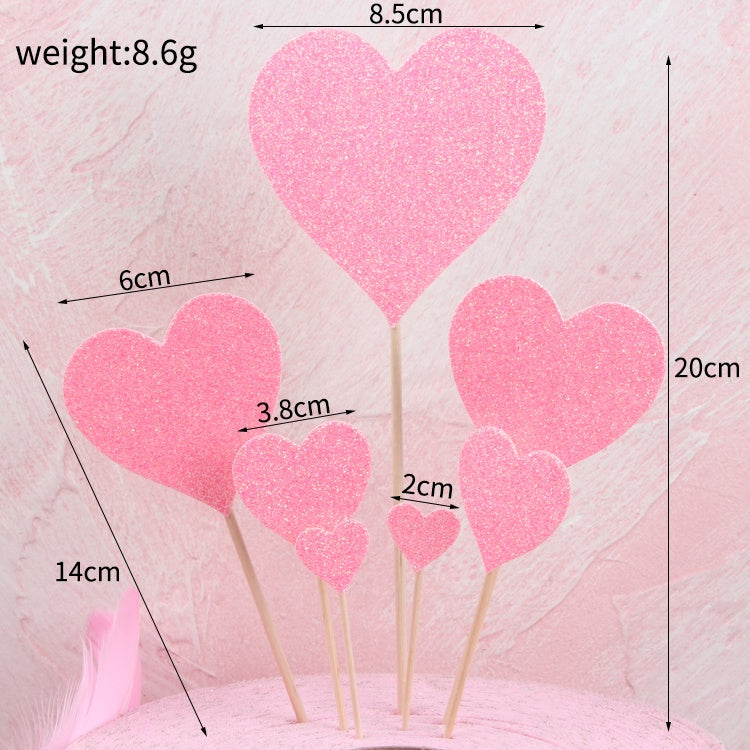 Heart shape cake topper for valentines day wedding party