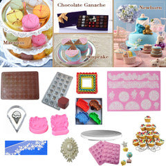 9Pcs Balloons and Cloud Cake Decoration Fondant Mold Set Hot Air Balloon Cookie Cutters for Cake Cupcake Decorating Tools