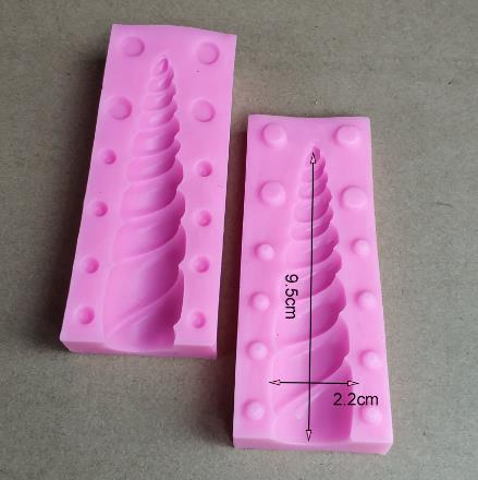 6 inch 3D unicorn horn Silicone mold