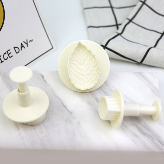 Fondant Rose Leaf Plunger Cake Cutter Sugarcraft cutters