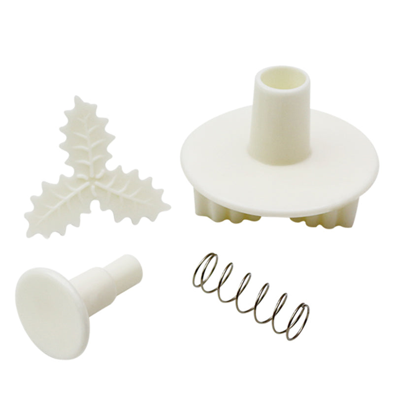 Sugarpaste Three Holly leaf Plunger Cutter baking tools