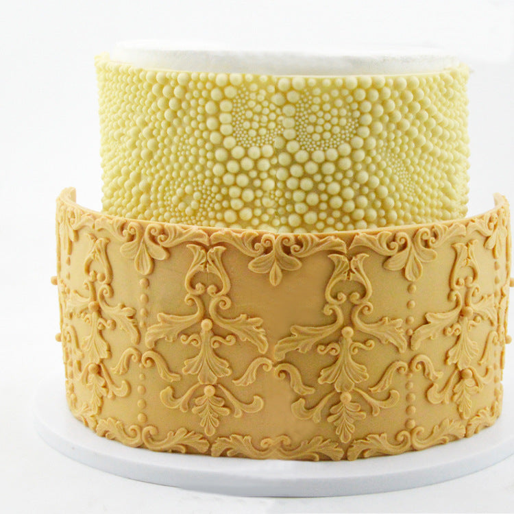 European vintage rose embossed pattern fondant silicone mold