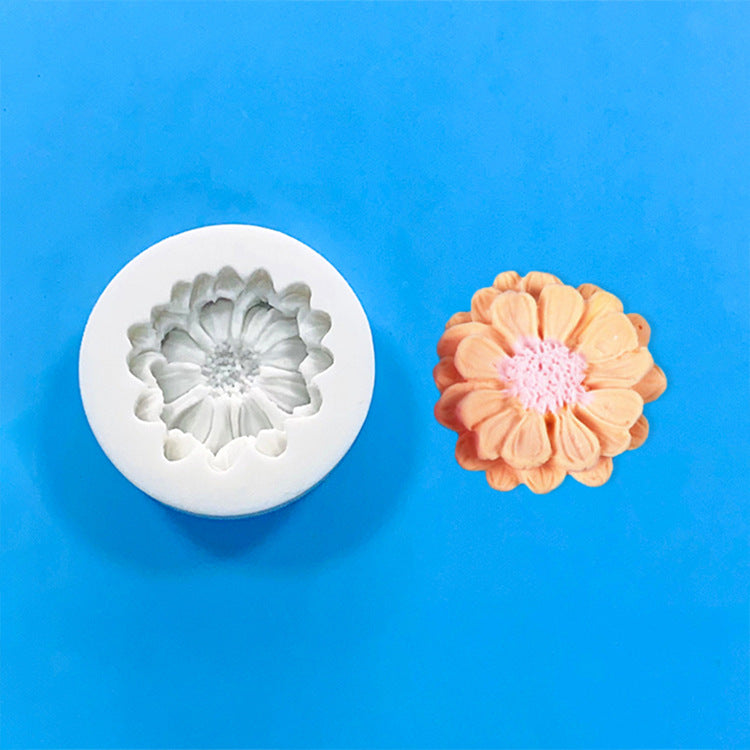 Multi daisy flower silicone mold  fondant cake decorating molds