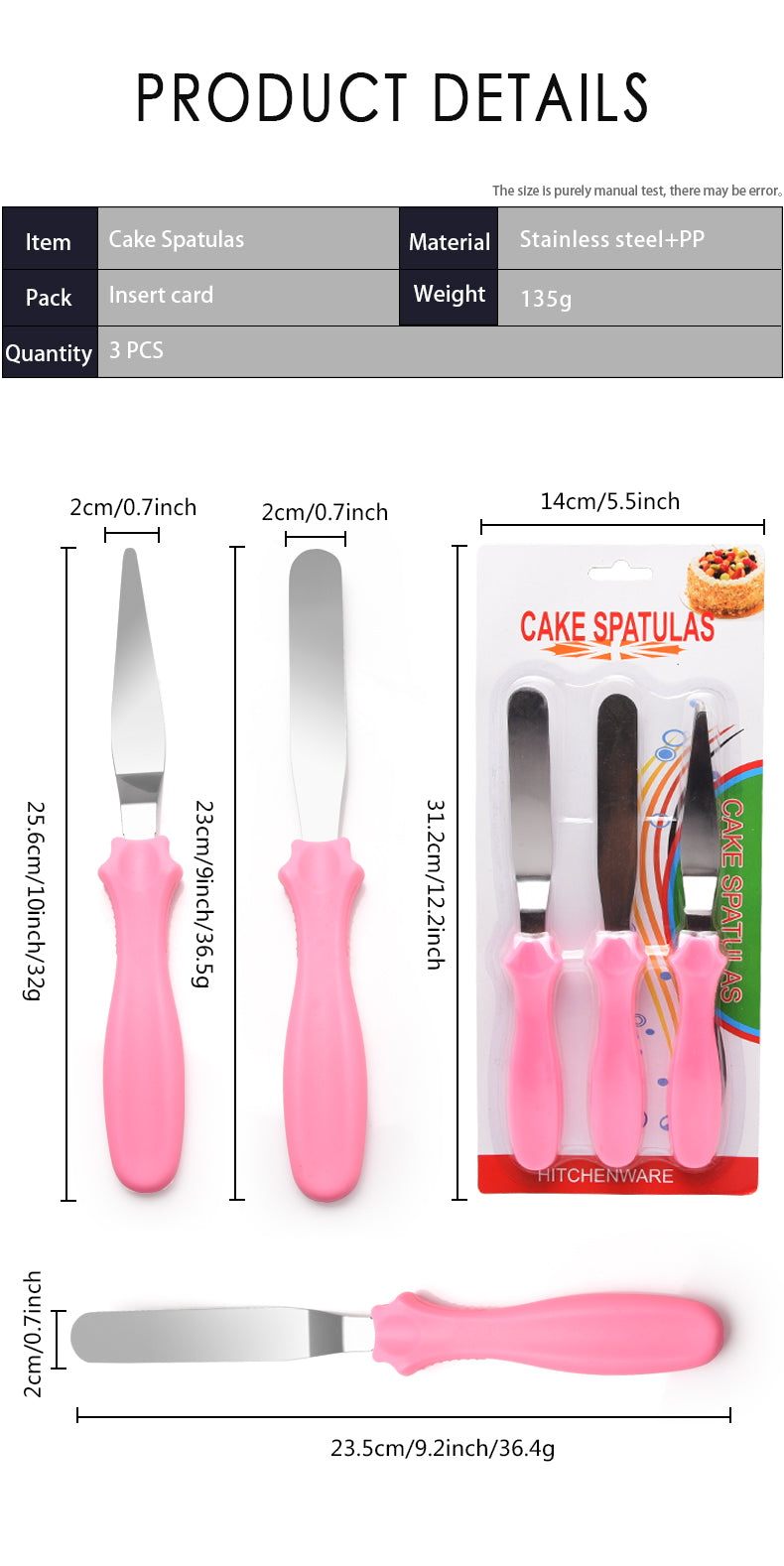 Stainless Steel Cake Icing Spatula