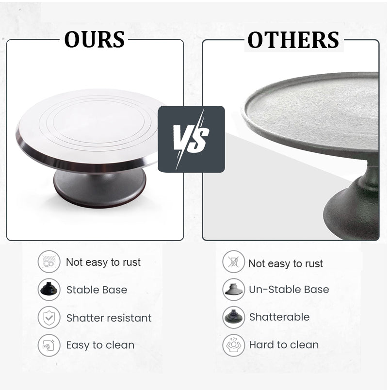 Metal Revolving Cake Stand Aluminium AlloyTurntable