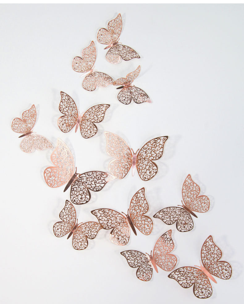 new 12 pc set butterfly paper cupcake for cake decoration