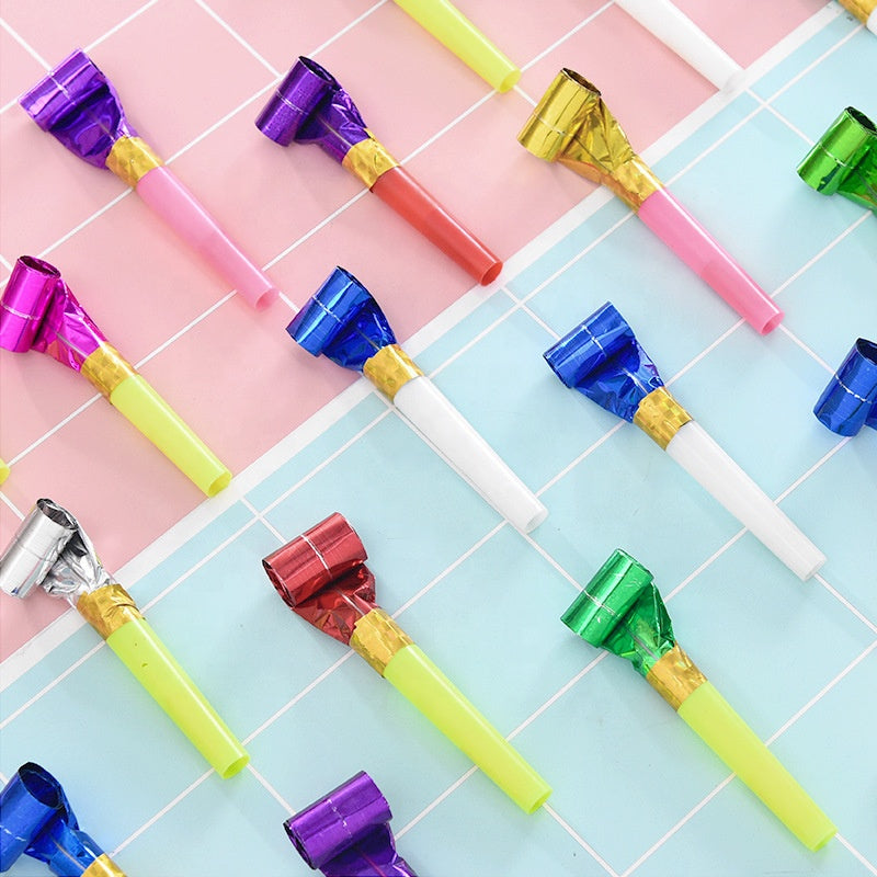 New Years Birthday Noisemakers Party Blowouts Horn Blower Whistles Favors Noise Makers