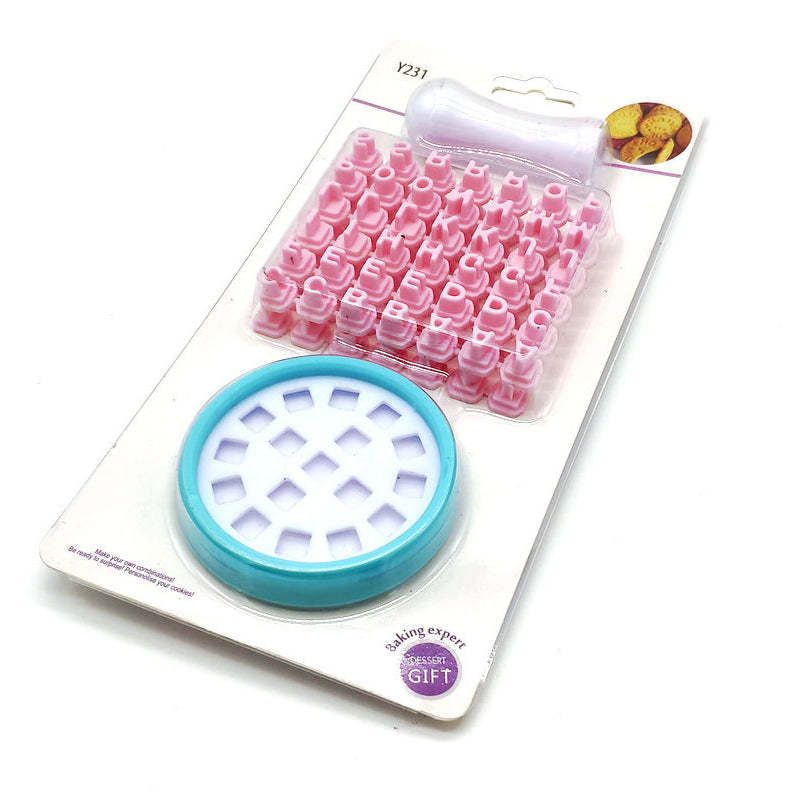 Creative plastic lowercase alphabet 3d fondant tools cake decorating letters number shape cutter