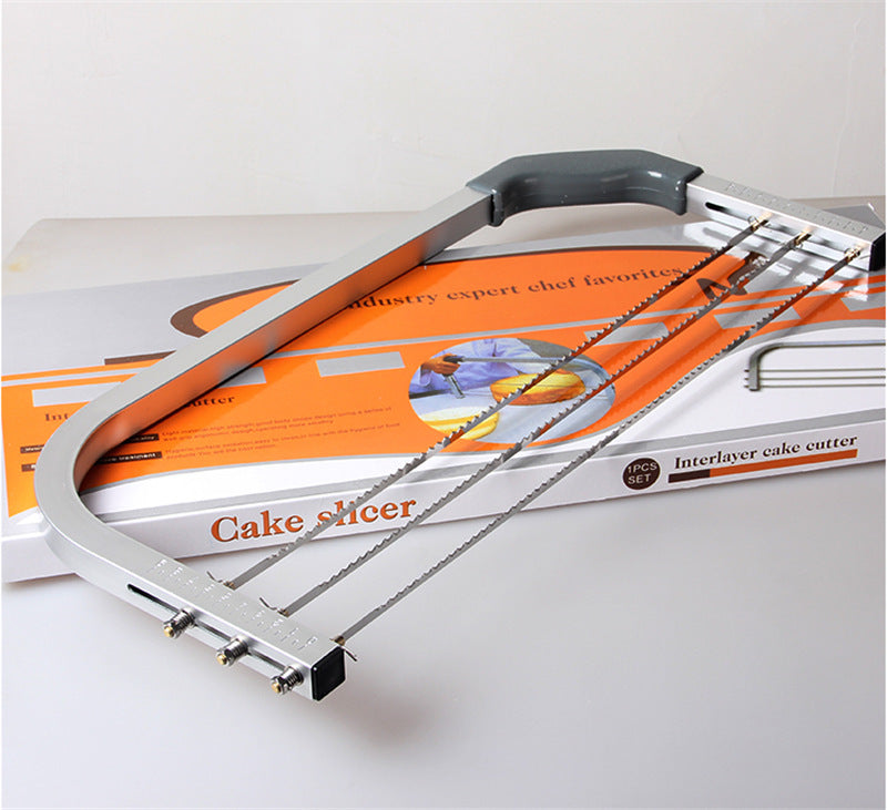 Stainless Steel Interlayer Cake Cutter Height Adjustable Cake Slicer