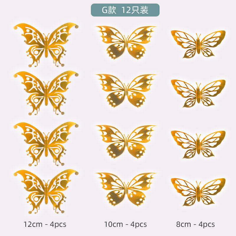 new 12 pc set butterfly paper cupcake for cake decoration