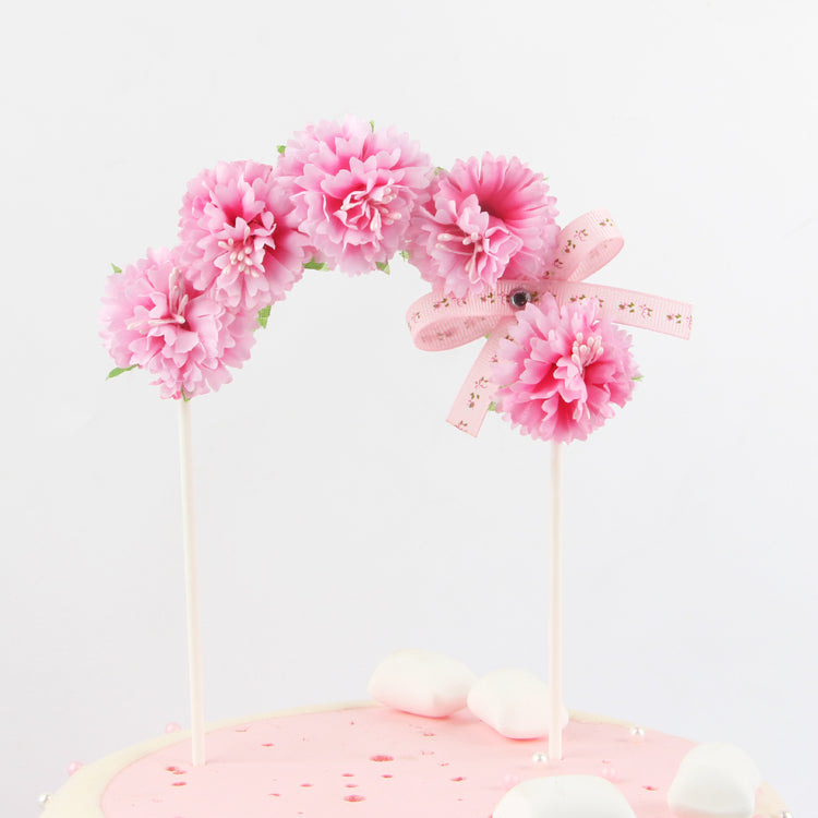 Flower arch cake insert topper