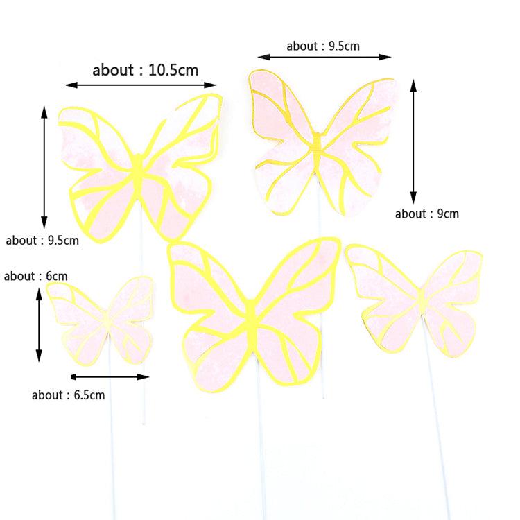 Butterfly  Cake Topper Set for cake decorating