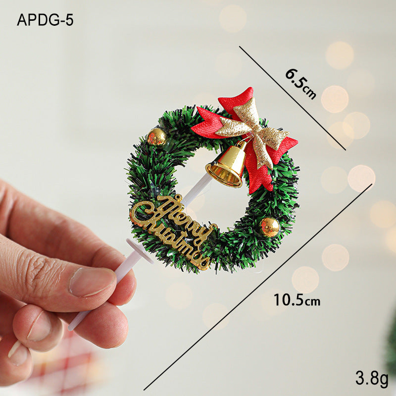 Christmas cake decoration Santa Claus Snowman deer wreath