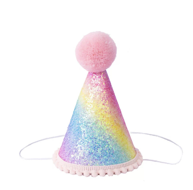 New Style Rainbow Fishtail Crown Birthday Hat for Party